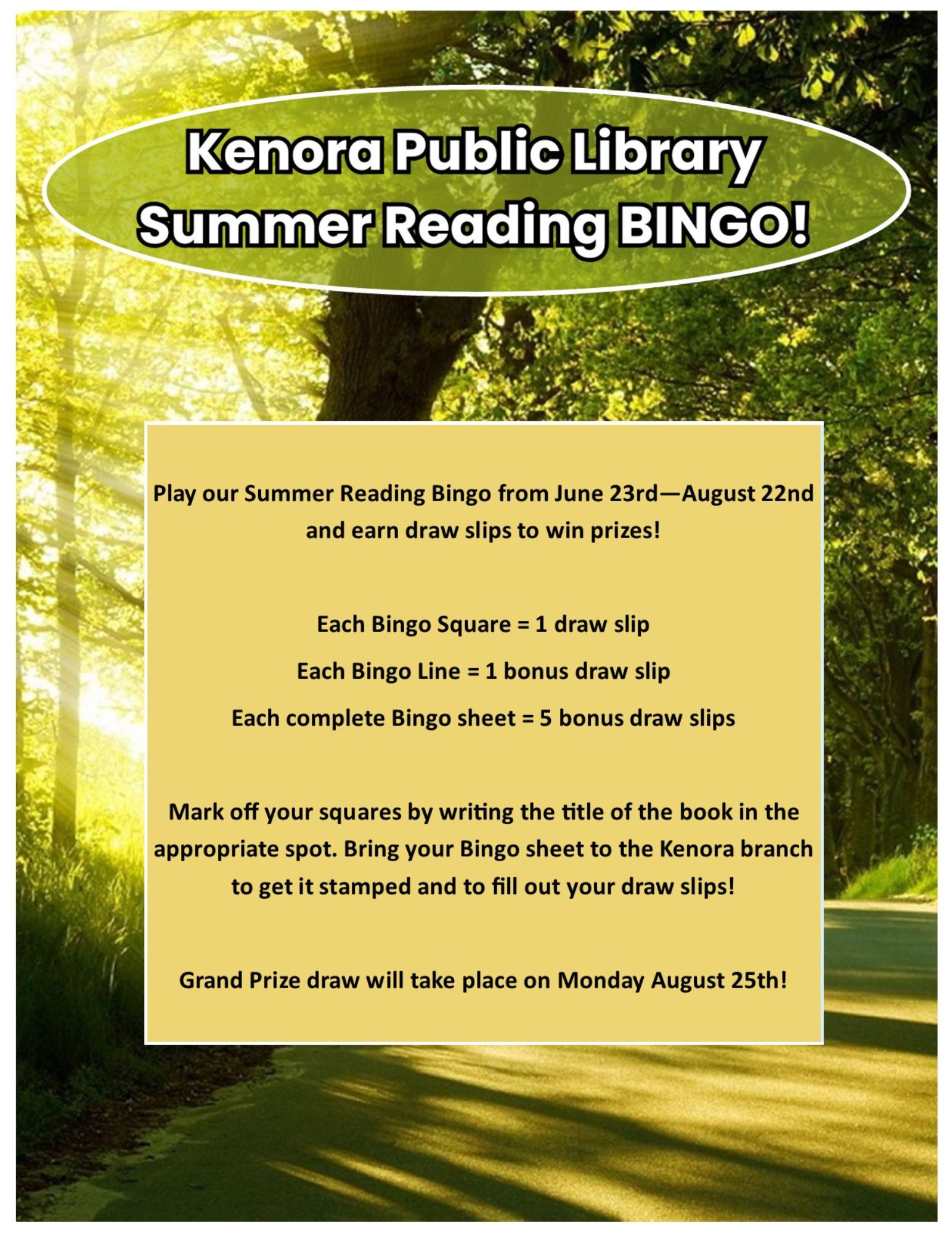 Summer Reading Bingo